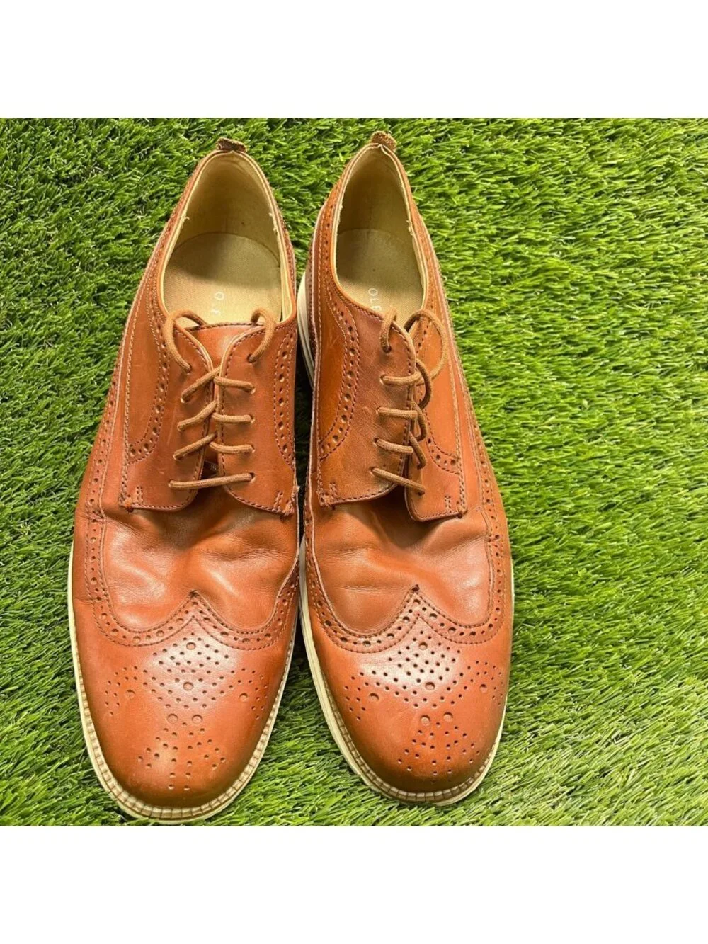 Cole Haan Original Grand Mens Size 11.5 Brown Classic Wingtip Oxford Shoes
